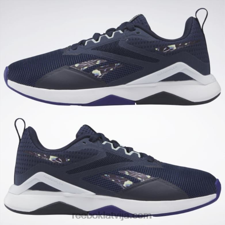nanoflex tr 20 sieviešu treniņu apavi0T464202 Reebok vektors flotes/bold purpurs/piejūras pelēks