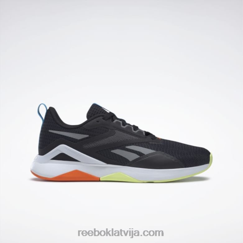 nanoflex tr 20 vīriešu treniņu apavi0T4641199 Reebok kodols melns/tīri pelēks 6/smash orange s23-r