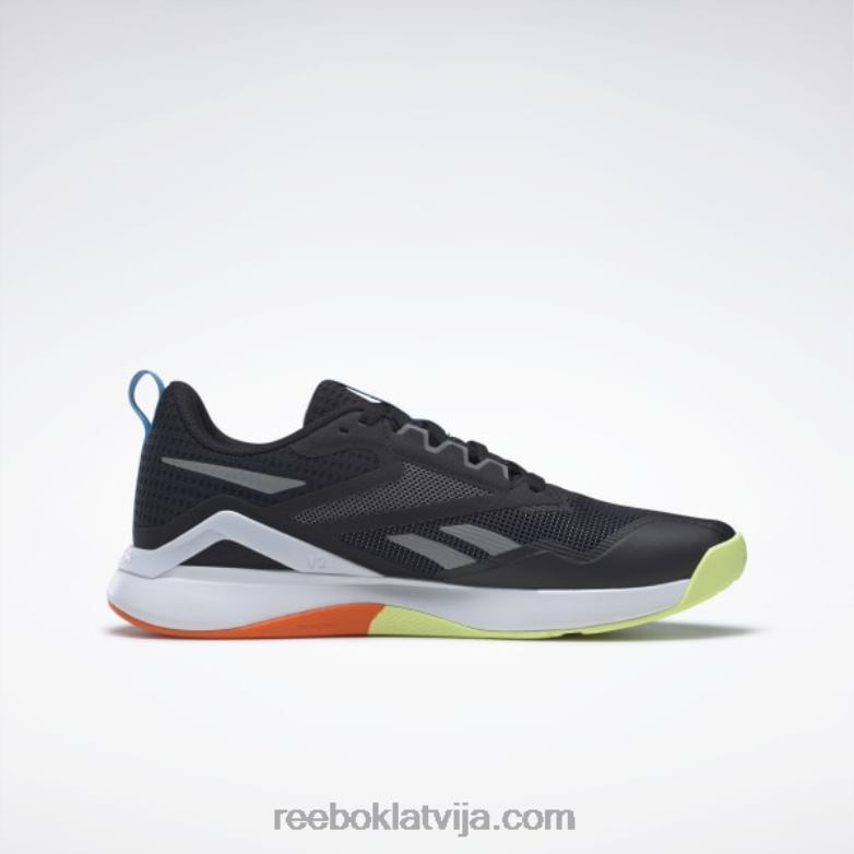 nanoflex tr 20 vīriešu treniņu apavi0T4641199 Reebok kodols melns/tīri pelēks 6/smash orange s23-r