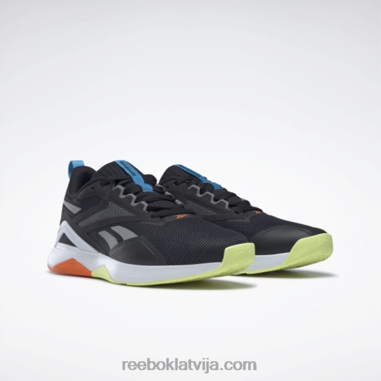 nanoflex tr 20 vīriešu treniņu apavi0T4641199 Reebok kodols melns/tīri pelēks 6/smash orange s23-r