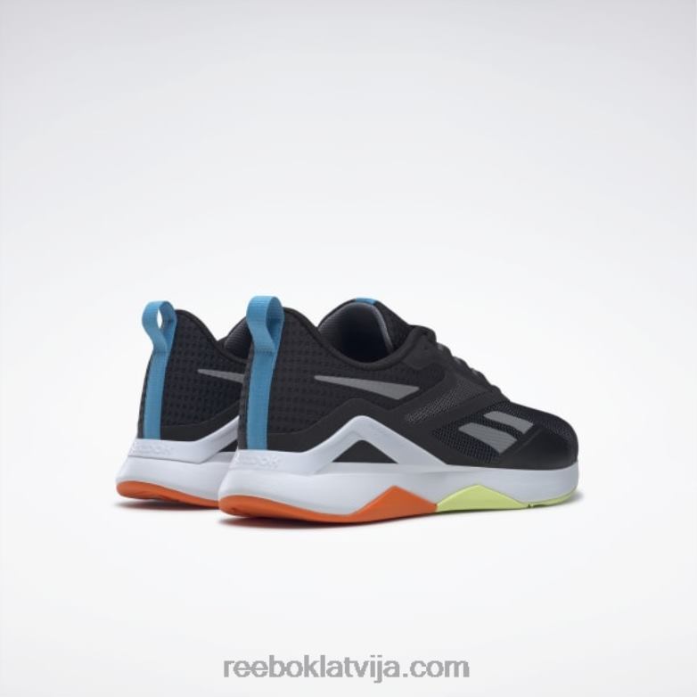 nanoflex tr 20 vīriešu treniņu apavi0T4641199 Reebok kodols melns/tīri pelēks 6/smash orange s23-r