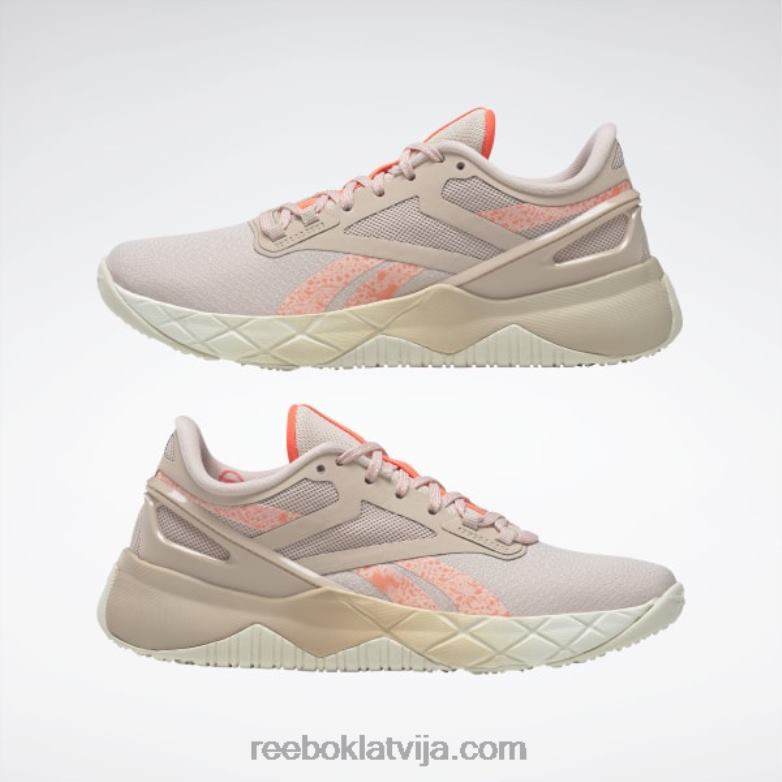 nanoflex tr sieviešu treniņa apavi0T464297 Reebok mīksts ekrū/kanjona koraļļu/apelsīnu uzliesmojums