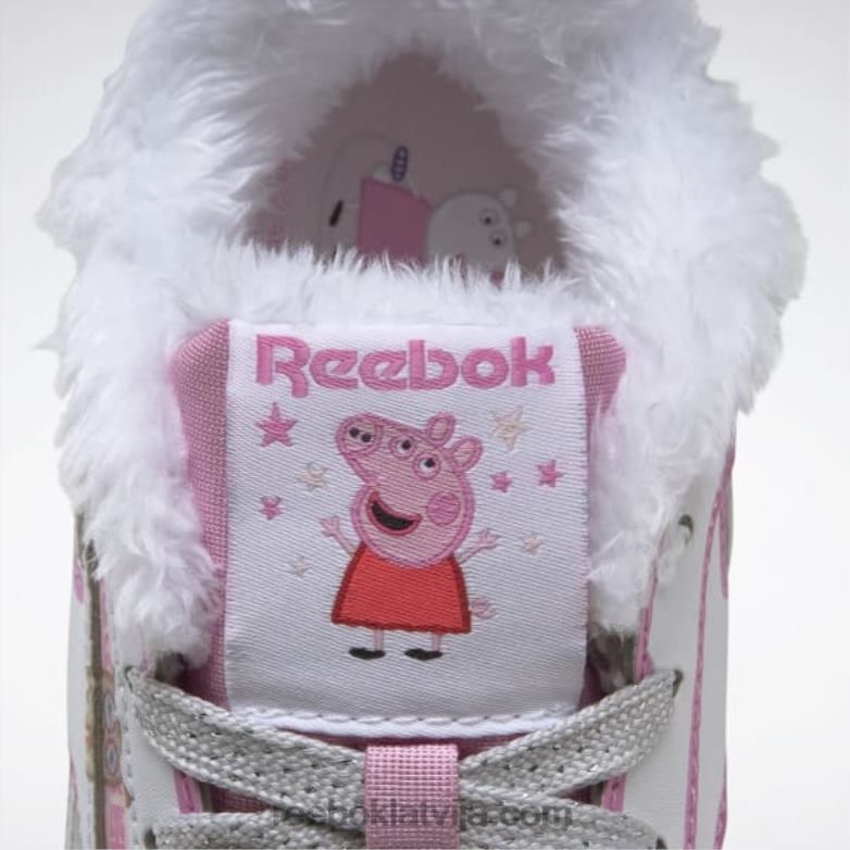 peppa pig klasiskās ādas apavi - pirmsskolas bērni 0T4641443 Reebok ftwr balts/icono rozā