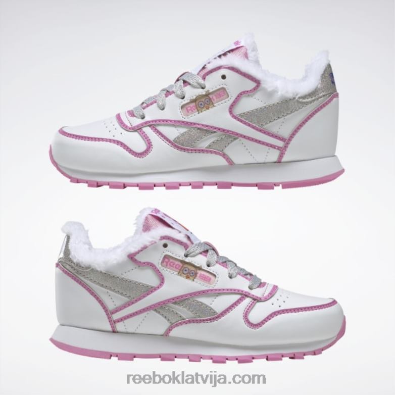 peppa pig klasiskās ādas apavi - pirmsskolas bērni 0T4641443 Reebok ftwr balts/icono rozā