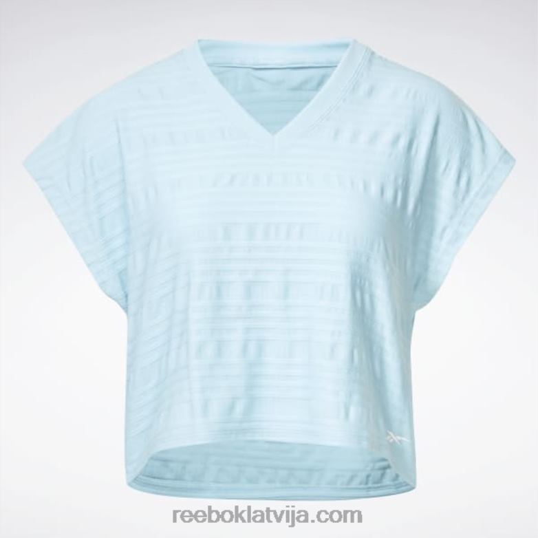 perforēts t-krekls sievietes 0T464895 Reebok zila pērle
