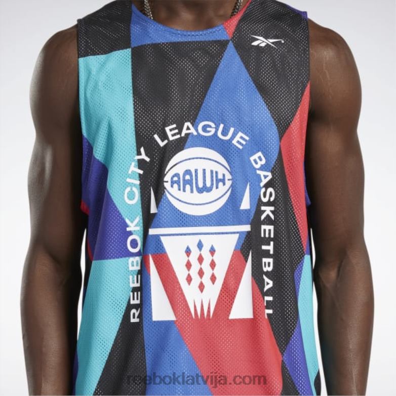 pilsētas līgas apgrieztā tīkla krekls vīriešiem 0T4641310 Reebok vektors zils