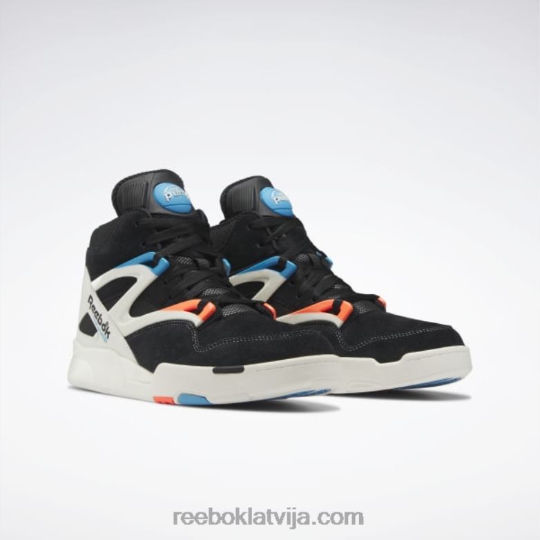 pump omni zone ii basketbola apavi0T4646 Reebok kodols melns/krīts/oranžs uzliesmojums