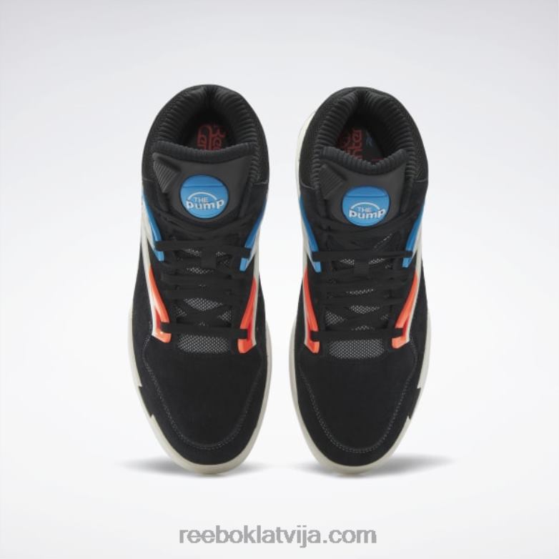 pump omni zone ii basketbola apavi0T4646 Reebok kodols melns/krīts/oranžs uzliesmojums