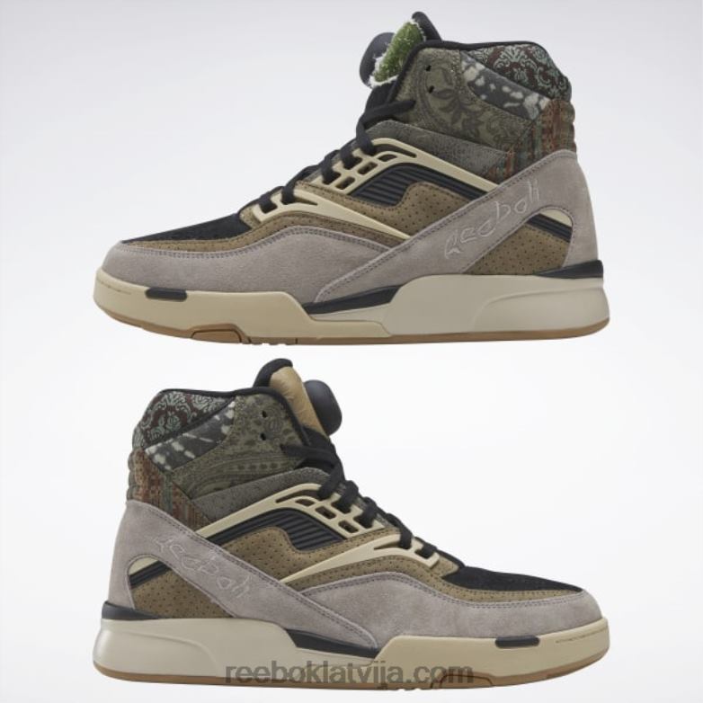 pump tz vīriešu basketbola apavi0T4641311 Reebok kodols melns/akmens pelēks/lietderība bēšs