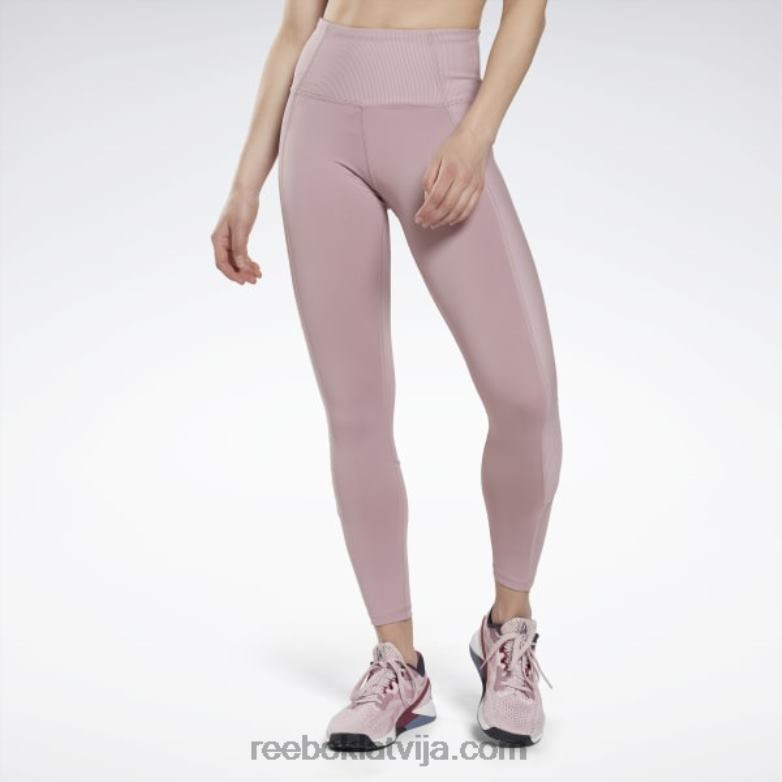 ribu augstceltnes legingi sievietes 0T464665 Reebok uzliets ceriņš