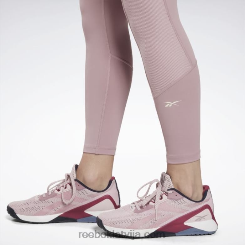 ribu augstceltnes legingi sievietes 0T464665 Reebok uzliets ceriņš