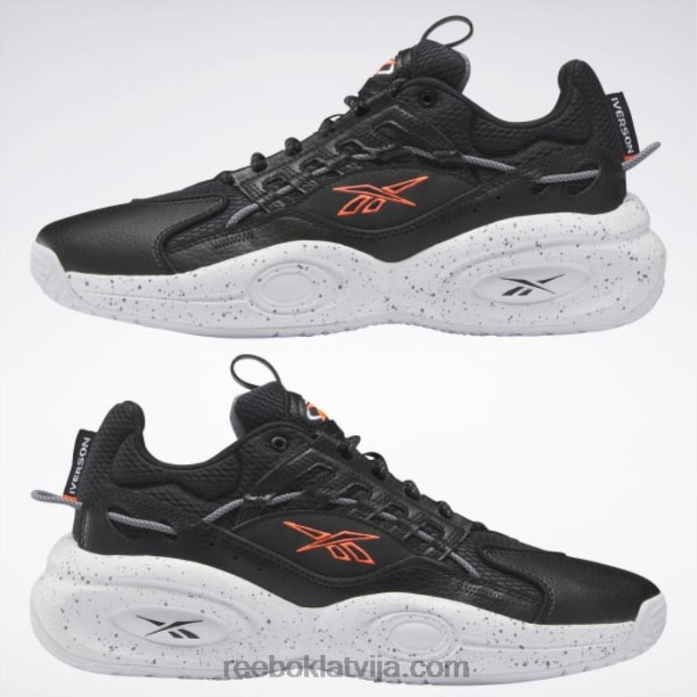 risinājums vidus basketbola apaviem0T464227 Reebok kodols melns/ftwr balts/oranžs uzliesmojums