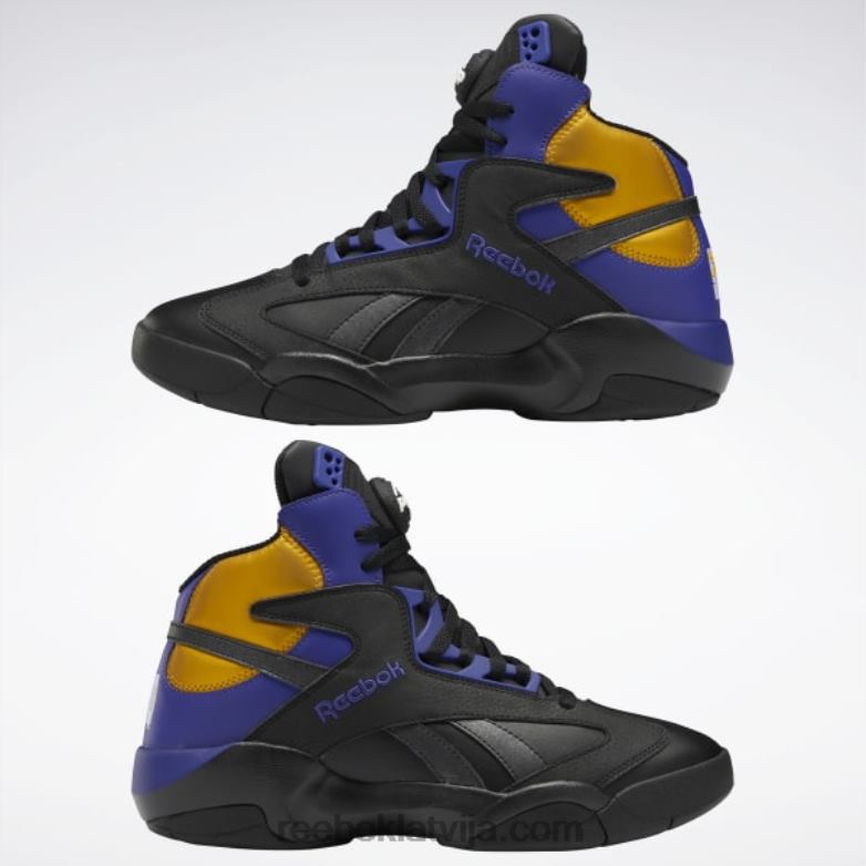 shaq attaq basketbola apavi vīriešiem 0T4641034 Reebok kodols melns/trekns violets/kolēģisks zelts
