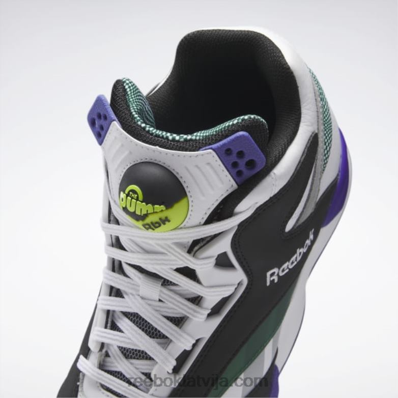 shaq uzvaru pumpa basketbola apavi vīriešiem 0T4641039 Reebok ftwr white/core black/tummi green