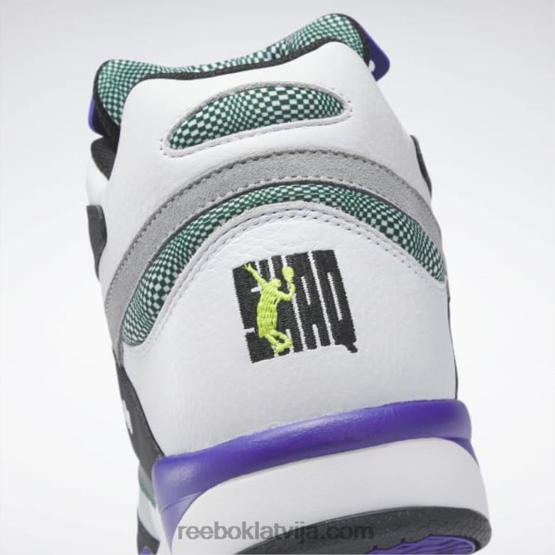 shaq uzvaru pumpa basketbola apavi vīriešiem 0T4641039 Reebok ftwr white/core black/tummi green