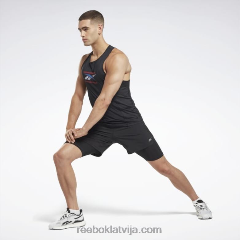 skrienot divi-vienā šorti vīriešiem 0T4641169 Reebok melns