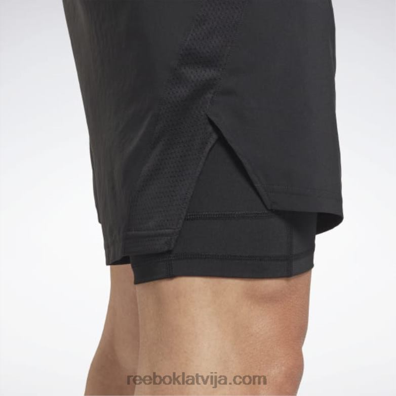 skrienot divi-vienā šorti vīriešiem 0T4641169 Reebok melns