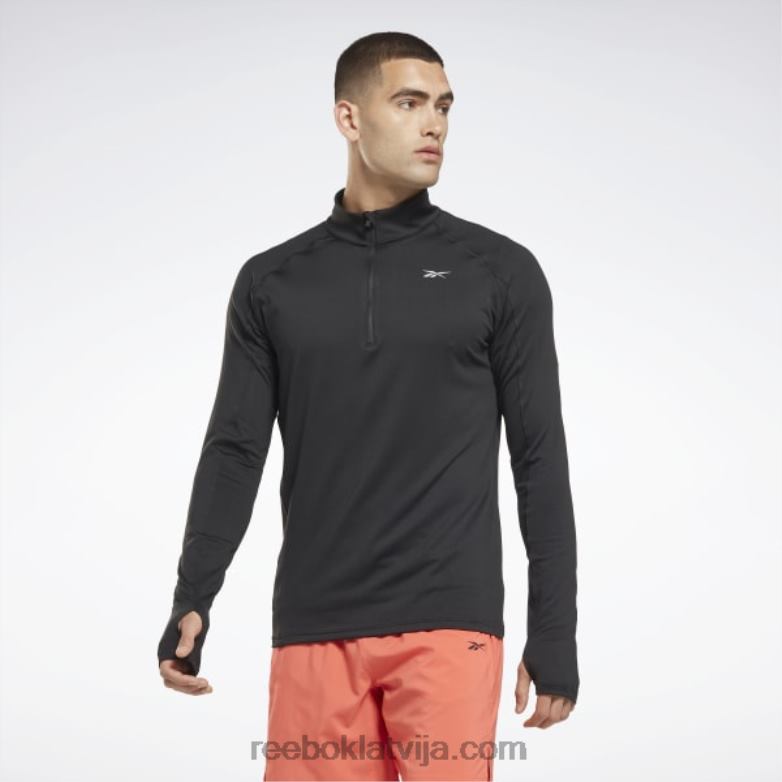 skrienošs tops ar rāvējslēdzēju vīriešiem 0T4641300 Reebok melns