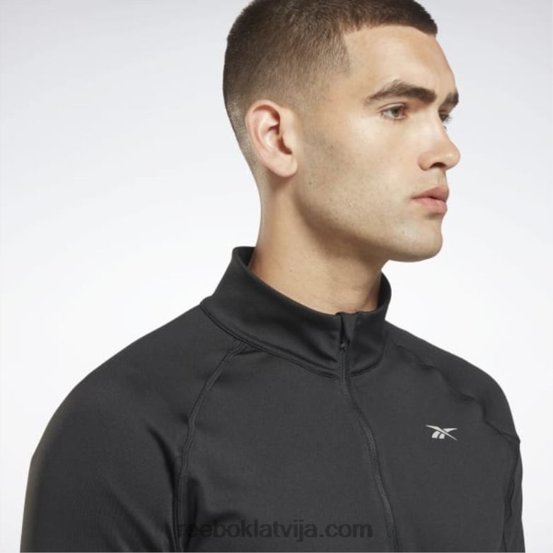 skrienošs tops ar rāvējslēdzēju vīriešiem 0T4641300 Reebok melns