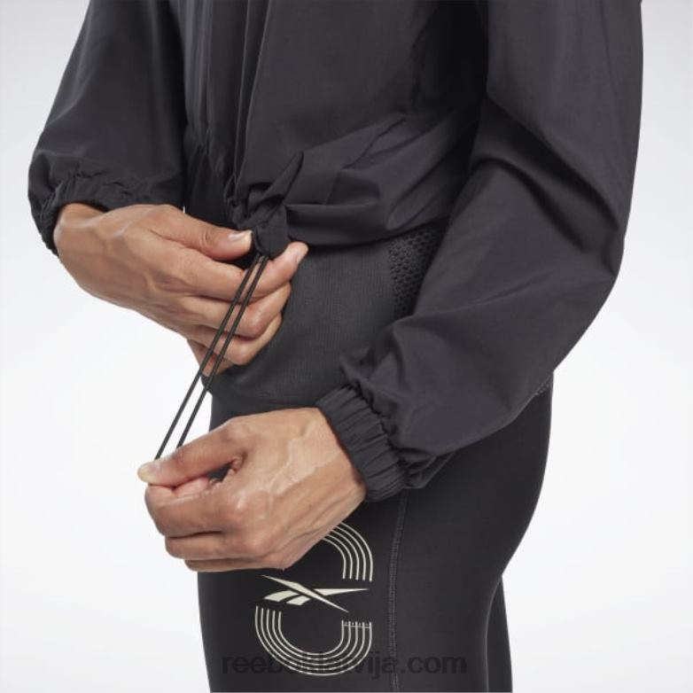 skriešanas austa jaka sievietes 0T464742 Reebok nakts melns