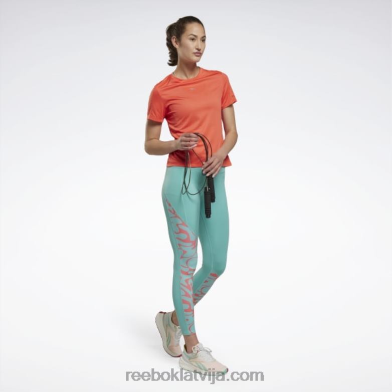 skriešanas speedwick t-krekls sievietes 0T464954 Reebok daļēji oranžs uzliesmojums