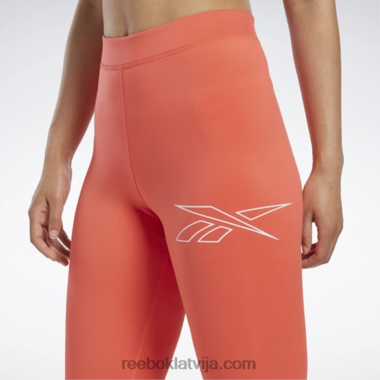 skriešanas vektora legingi sievietes 0T464562 Reebok daļēji oranžs uzliesmojums