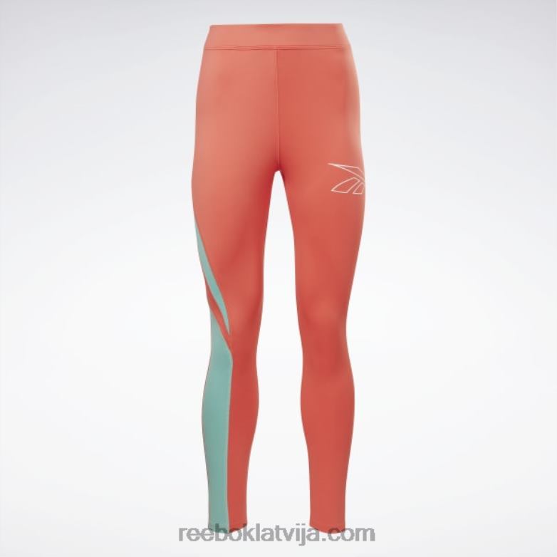 skriešanas vektora legingi sievietes 0T464562 Reebok daļēji oranžs uzliesmojums