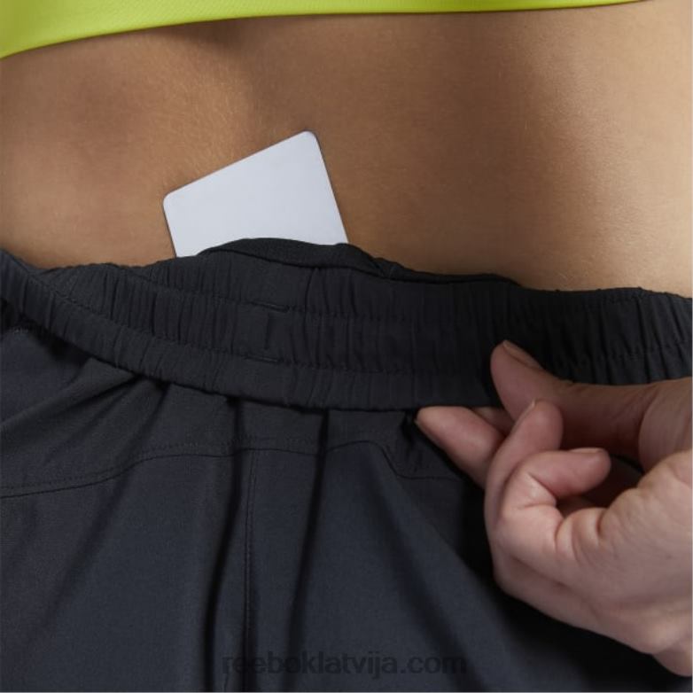 skriešanas šorti sievietes 0T464505 Reebok nakts melns