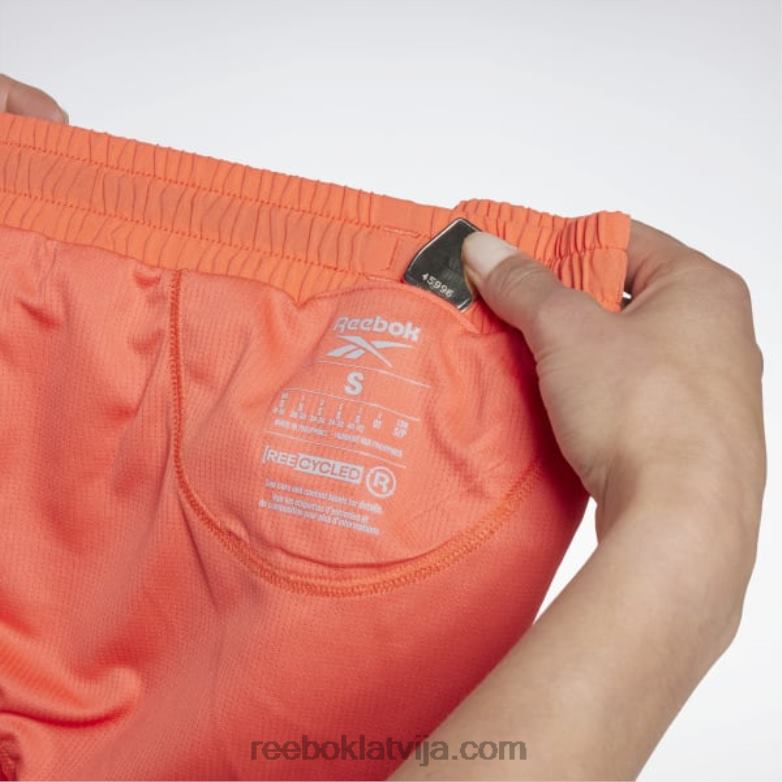 skriešanas šorti sievietes 0T464554 Reebok daļēji oranžs uzliesmojums