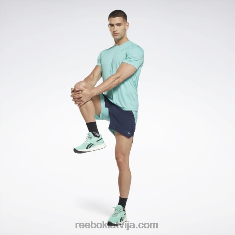 skriešanas šorti vīriešiem 0T4641207 Reebok daļēji klasiska zilganzaļa