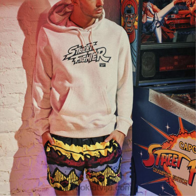 street fighter grafiskā kapuce0T464363 Reebok balta melanža