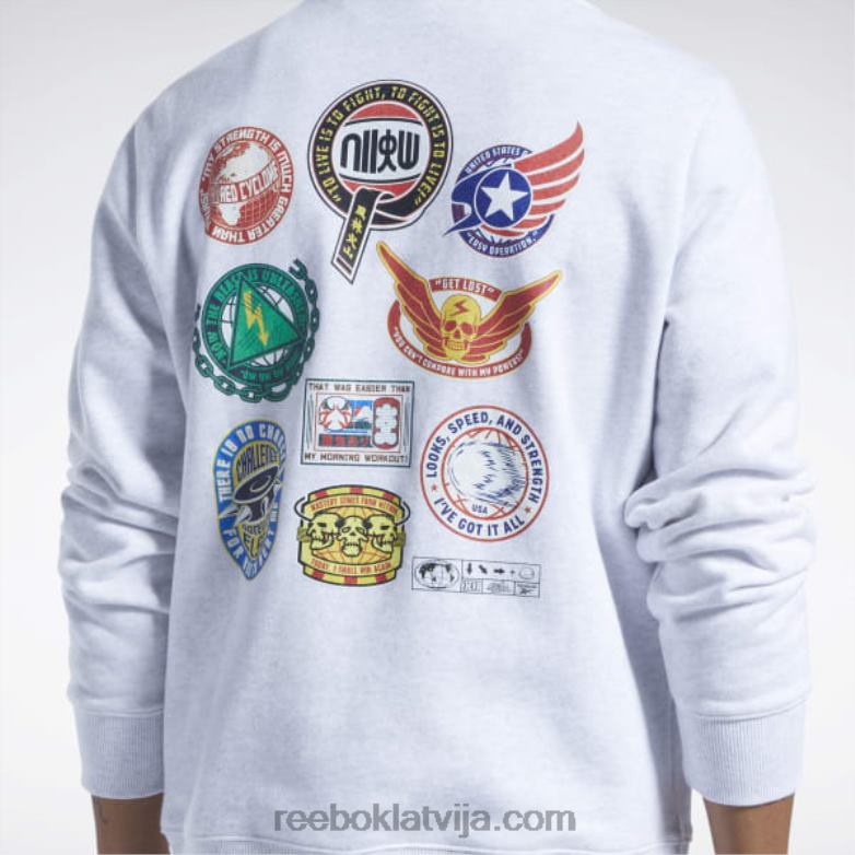 street fighter grafiskā kapuce0T464363 Reebok balta melanža