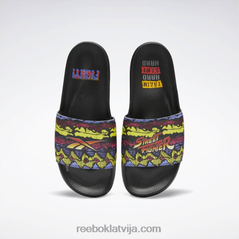 street fighter klasiskās slaidi0T464432 Reebok kodols melns