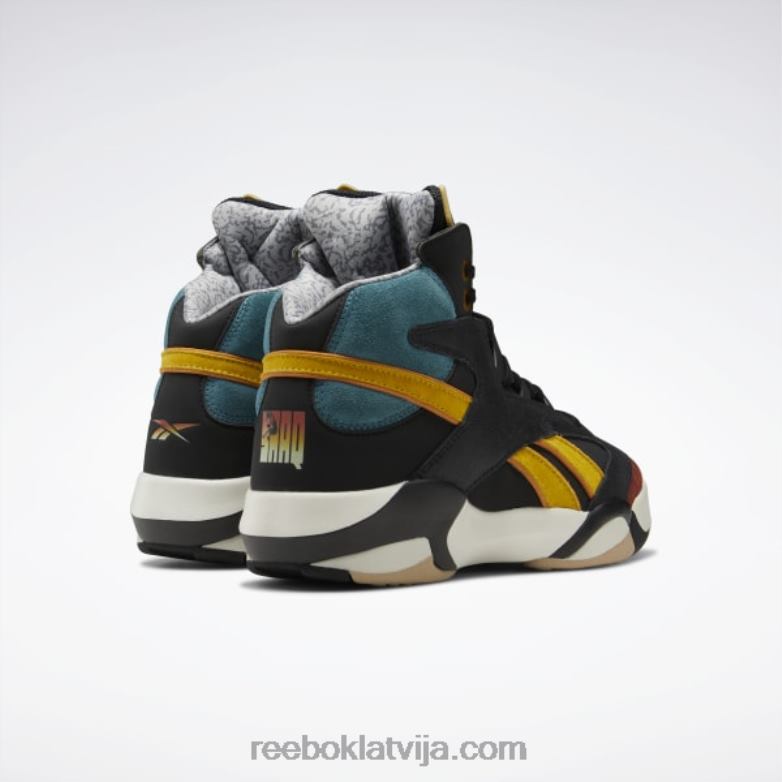 street fighter shaq attaq basketbola apavi vīriešiem 0T4641024 Reebok kodols melns/tumši sable/lukss zils