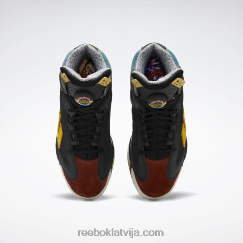 street fighter shaq attaq basketbola apavi vīriešiem 0T4641024 Reebok kodols melns/tumši sable/lukss zils