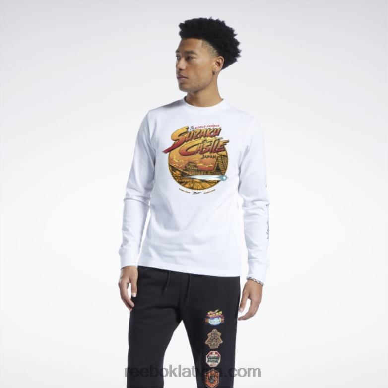 street fighter t-krekls ar garām piedurknēm0T464611 Reebok balts