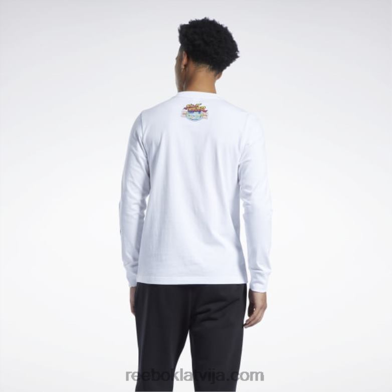 street fighter t-krekls ar garām piedurknēm0T464611 Reebok balts