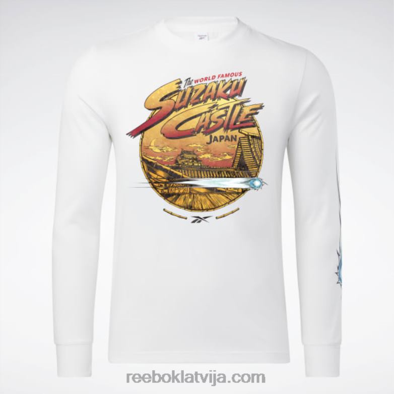 street fighter t-krekls ar garām piedurknēm0T464611 Reebok balts