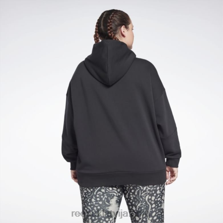 studijas pārstrādāta lielizmēra kapuce (plus izmēra) sievietes 0T464509 Reebok melns