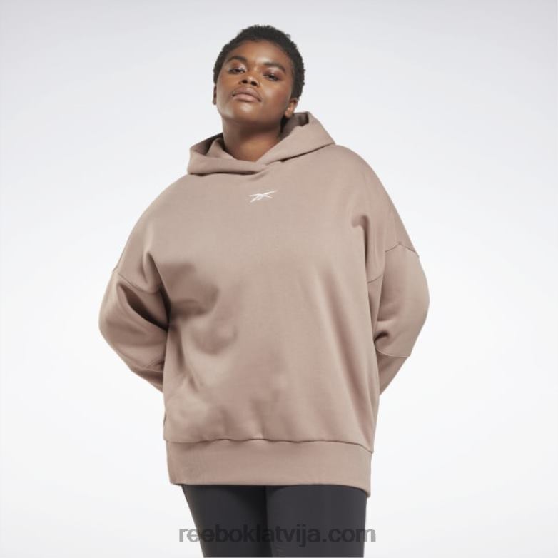 studijas pārstrādāta lielizmēra kapuce (plus izmēra) sievietes 0T464577 Reebok taupe