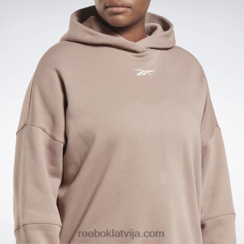 studijas pārstrādāta lielizmēra kapuce (plus izmēra) sievietes 0T464577 Reebok taupe