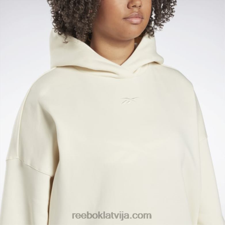 studijas pārstrādāta lielizmēra kapuce (plus izmēra) sievietes 0T464828 Reebok klasisks balts