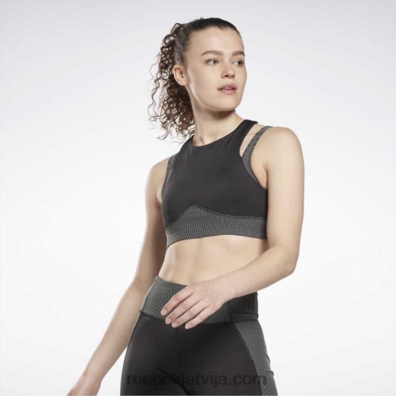 studijas slāņu krūštura augšdaļa sievietes 0T464600 Reebok melns