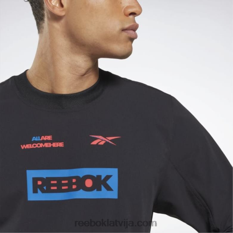 termosilts+grafēna t-krekls ar garām piedurknēm vīriešiem 0T4641288 Reebok melns