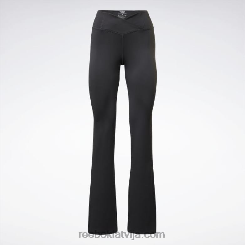treniņam gatava bikses programma bootcut bikses sievietes 0T464677 Reebok nakts melns