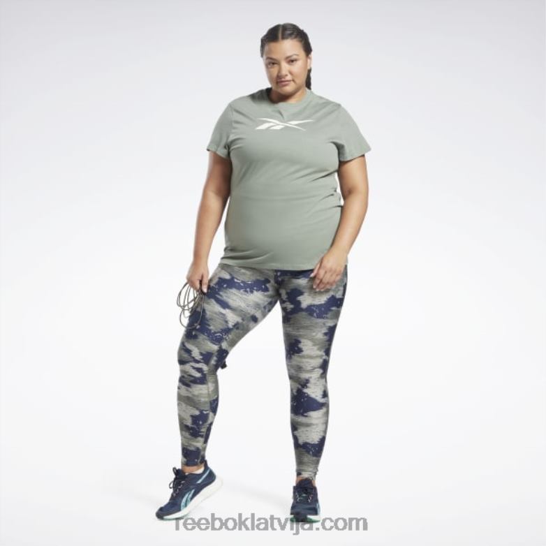 treniņam gatavas camo apdrukas zeķubikses (plus izmēra) sievietes 0T464561 Reebok mednieks zaļš