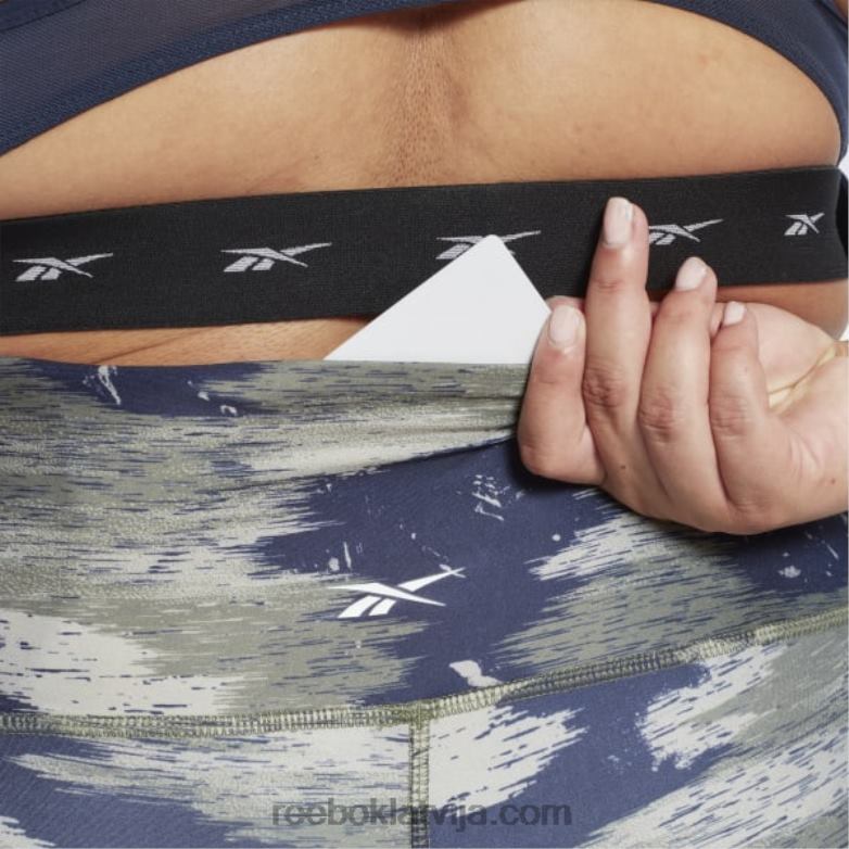 treniņam gatavas camo apdrukas zeķubikses (plus izmēra) sievietes 0T464561 Reebok mednieks zaļš