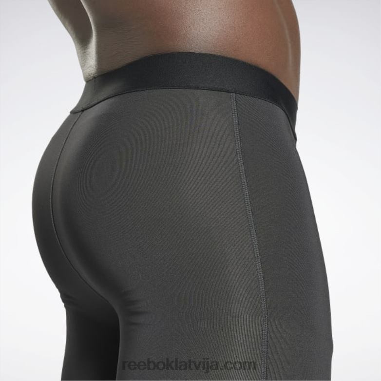 treniņam gatavas kompresijas zeķubikses vīriešiem 0T4641187 Reebok nakts melns