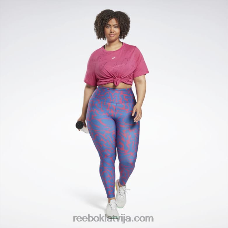 treniņam gatavi apdrukāti legingi (plus izmēra) sievietes 0T464667 Reebok daļēji lepni rozā
