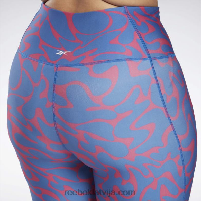 treniņam gatavi apdrukāti legingi (plus izmēra) sievietes 0T464667 Reebok daļēji lepni rozā